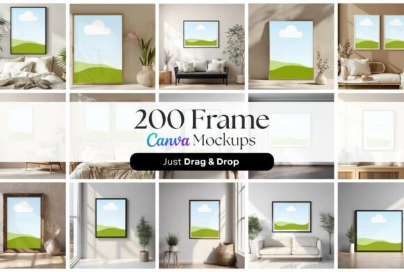 200 Frame Mockups Canva Templates: Elevate Your Visuals