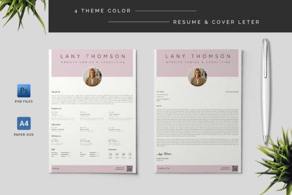 A4 Cover Letter & Resume Template 1.28: A Designer's First Impression