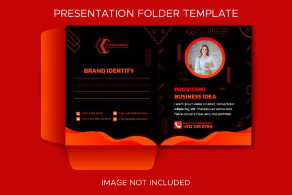 Business Geometric Presentation Folder: A Modern Design Asset