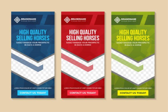 Design a Stunning Horse Sales Campaign with This Vertical Banner