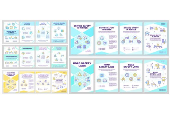 Driving Safety Brochure Template Set for Clear Communication