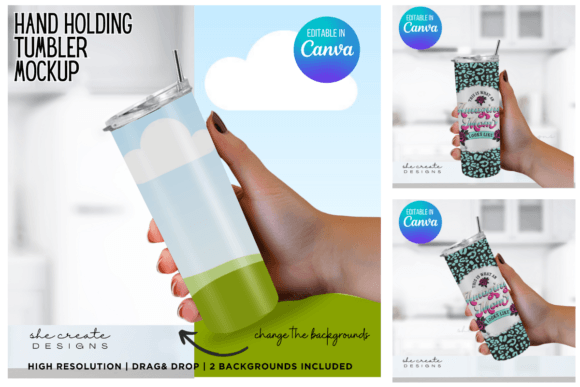 Elevate Your Brand: The Hand Holding 20oz Tumbler Mockup