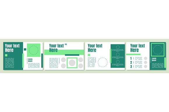 Green Horizontal Presentation Slide: Modern Layouts for Your Brand