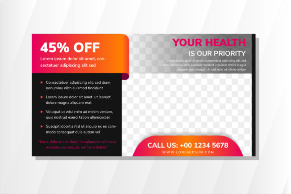 Health Orange Horizontal Flyer: A Modern Design Template