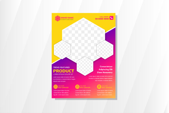 Hexagon Colorful Vertical Flyer: A Modern Design Template