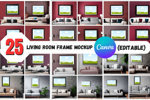 Living Room Frame Mockups: A Canva Designer’s Guide