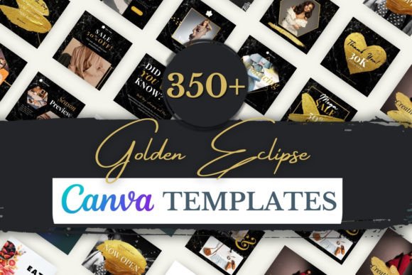 Master Luxury Branding with 350+ Golden Eclipse Canva Templates