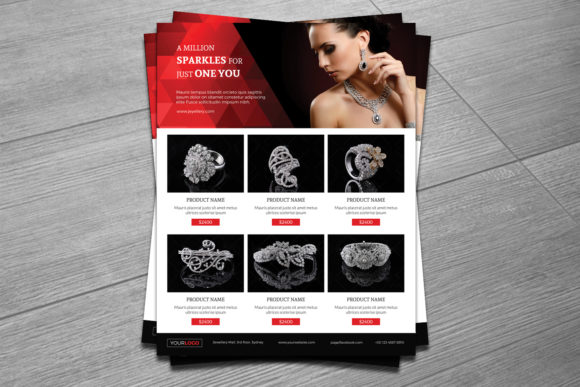 Professional Product Promotion Flyer for Jewelry Brands