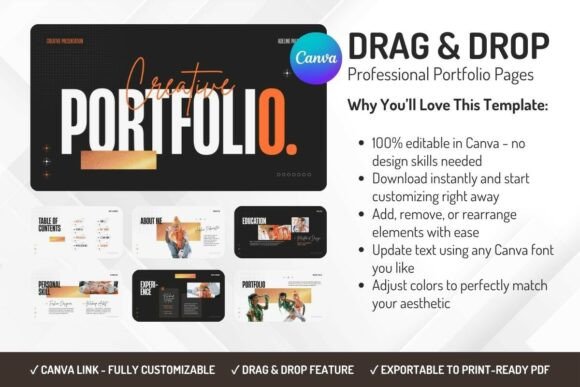 Showcase Your Work: The Professional Portfolio Canva Template