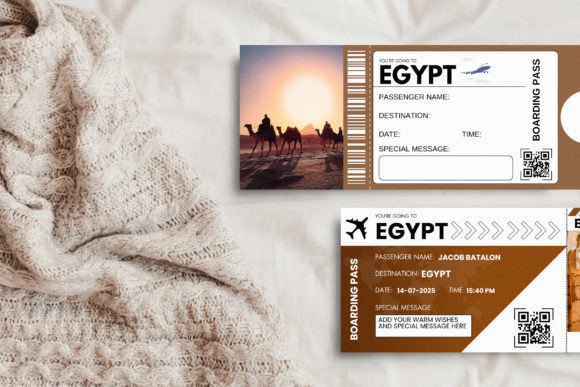 Unforgettable Moments: The Egypt Trip Surprise Gift Ticket Canva