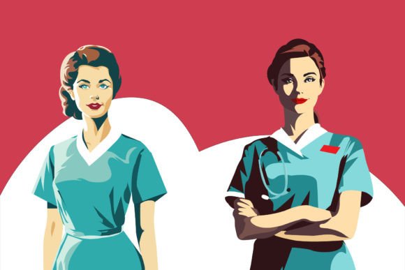 Why the Cute Nurse Pair Vector Illustration Is a Must-Have Asset