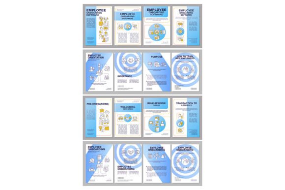 Worker Integration Brochure Template Set for Modern Design